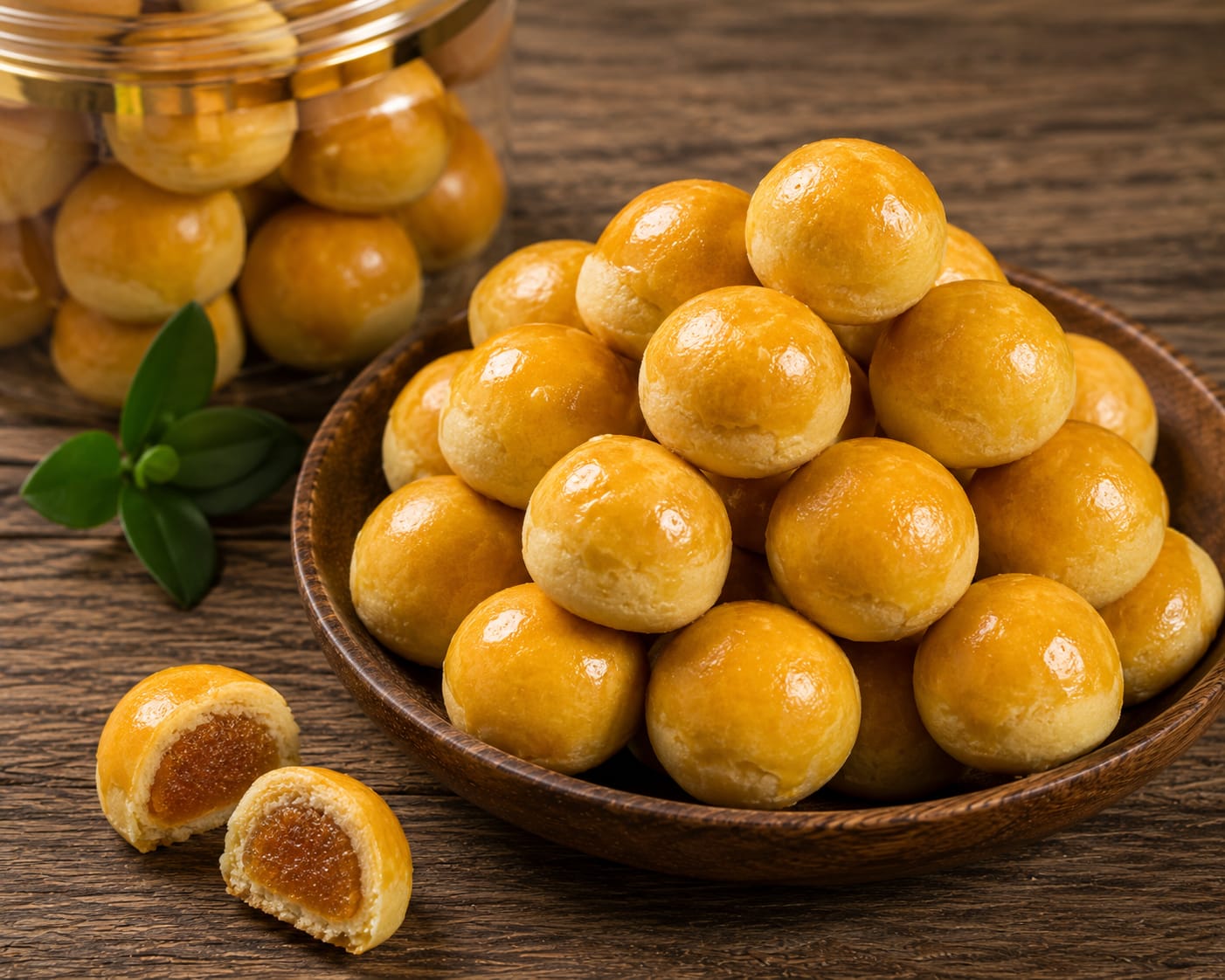 Premium buttery pineapple tarts with sweet pineapple jam filling
